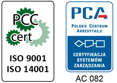 PCC Cert ISO 9001 / ISO 14001 · PCA AC 082
